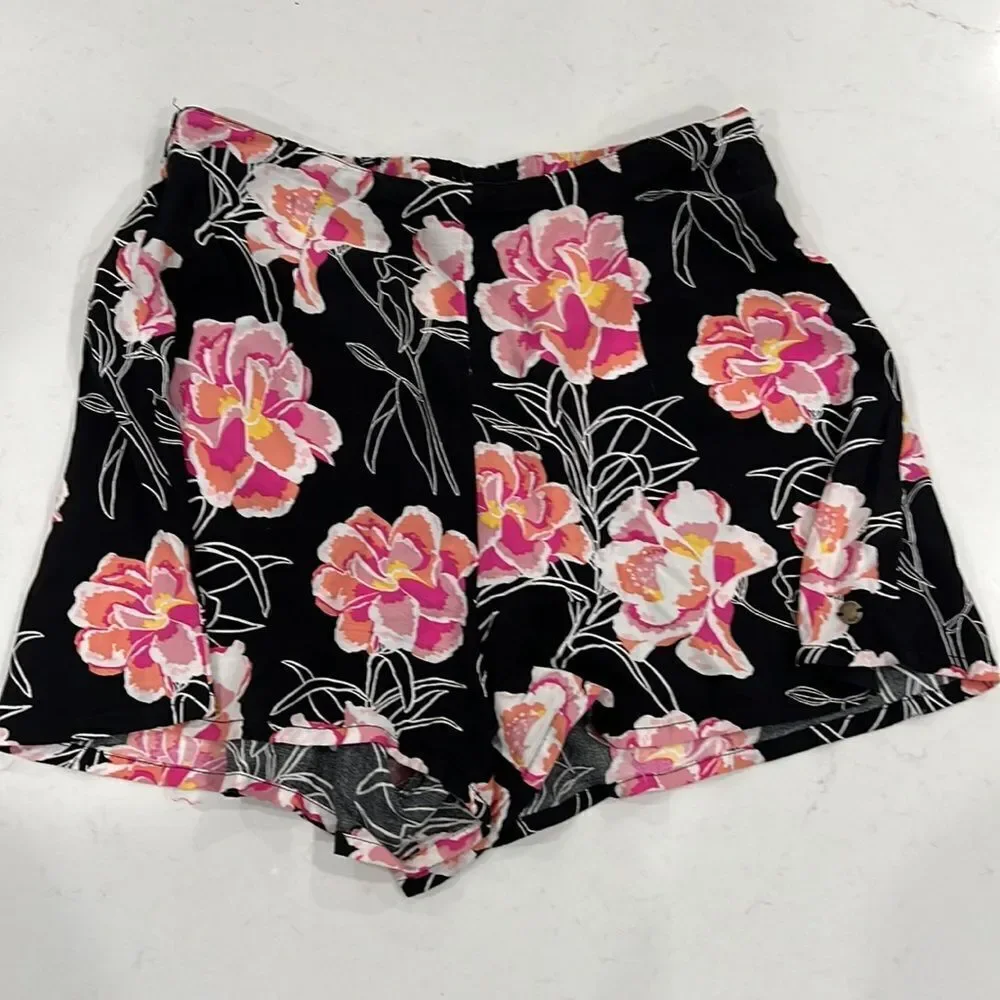 Roxy Happiness Awaits Shorts Flowers Floral Tropical - XS